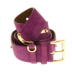 Prada Purple Suede Belt 90 CM