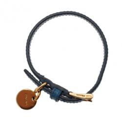 مملوكة مسبقًا Prada Saffiano Blue Leather Bracelet 19.5CM