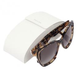 Prada Tortoise Shell Square Cat Eye Women's Sunglasses