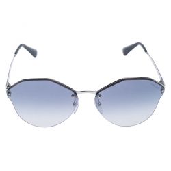 Prada Silver/Blue Gradient  Sunglasses SPR64T Aviator Sunglasses
