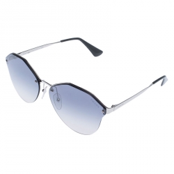 Prada Silver/Blue Gradient  Sunglasses SPR64T Aviator Sunglasses
