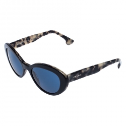 Prada Black and Ivory Havana SPR 15Q Cat Eye Sunglasses