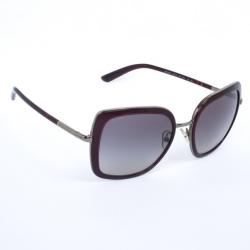 Prada Burgundy Square Womens Sunglasses