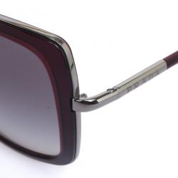 Prada Burgundy Square Womens Sunglasses