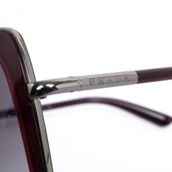 Prada Burgundy Square Womens Sunglasses