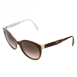 Prada Brown/White Gradient SPR 23O Round Sunglasses