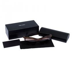 Prada Havana Black/ Grey Gradient SPR06P Cat Eye Sunglasses