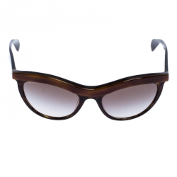 Prada Havana Black/ Grey Gradient SPR06P Cat Eye Sunglasses