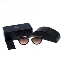 Prada Brown Tortoise Gradient SPR 120-A Double Bridge Sunglasses