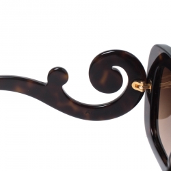 Prada Havana Brown/ Brown Gradient SPR270 Baroque Rectangle Sunglasses