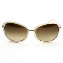 مملوكة مسبقًا Prada Cream Round Woman Sunglasses