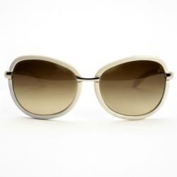 مملوكة مسبقًا Prada Cream Round Woman Sunglasses