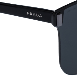 Prada Black SPR 67T Rimless Sunglasses