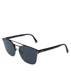 Prada Black SPR 67T Rimless Sunglasses