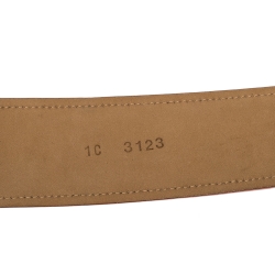 Prada Orange Leather Wide Belt 90CM