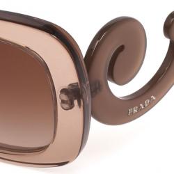 Prada Brown Rectangle Baroque Sunglasses