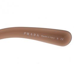 Prada Brown Rectangle Baroque Sunglasses