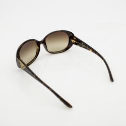 مملوكة مسبقًا Prada Brown Oversized Oval Frame Sunglasses