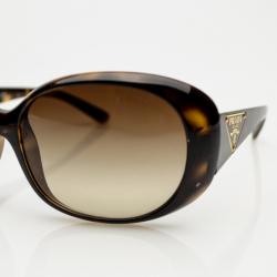 مملوكة مسبقًا Prada Brown Oversized Oval Frame Sunglasses