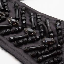 مملوكة مسبقًا Prada Black Embellished Waist Belt