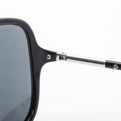 مملوكة مسبقًا Prada 'D' Frame Black Oversized Sunglasses