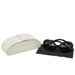 Prada Black/Grey Gradient SPR27N Oversized Round Sunglasses
