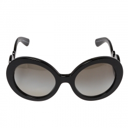 Prada Black/Grey Gradient SPR27N Oversized Round Sunglasses