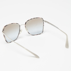 Pre Owned Prada Silver/Havana SPR 52S Square Gradient Sunglasses