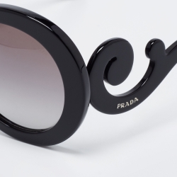 Prada Black Gradient SPR27N Minimal Baroque Sunglasses