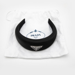 Prada Black Re-Nylon Wide Head Band