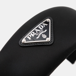 Prada Black Re-Nylon Wide Head Band