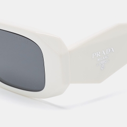 Prada White SPR17W Rectangular Sunglasses