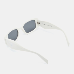 مملوكة مسبقًا Prada White SPR17W Square Sunglasses