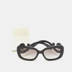 Prada Black SPR27O Baroque Rectangular Sunglasses