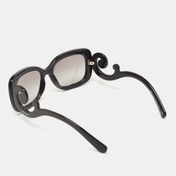 Prada Black SPR27O Baroque Rectangular Sunglasses
