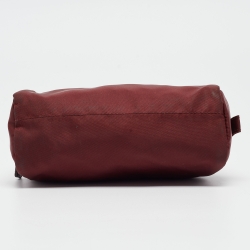 Prada Burgundy Nylon Cosmetic Pouch