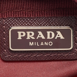 Prada Burgundy Nylon Cosmetic Pouch