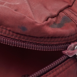 Prada Burgundy Nylon Cosmetic Pouch