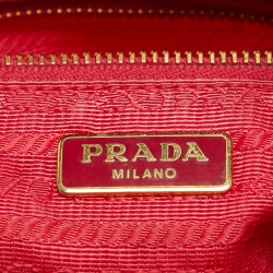 Pre Owned Prada Pink Nylon Oversized Cosmetic Pouch