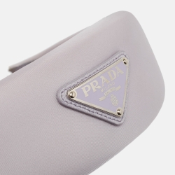 Prada Light Purple Metal Triangle Applique Nylon Headband
