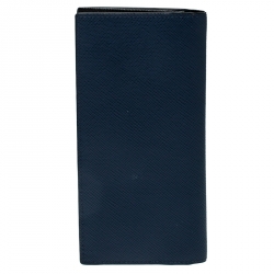 Pre Owned Prada Blue Saffiano Leather Bifold Long Wallet