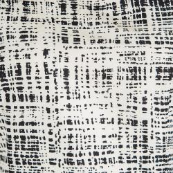 Prada Monochrome Printed Silk Short Sleeve Pocket Detail Belted Dress M