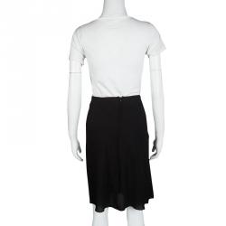 Pre Owned Prada Black Draped Silk Mini Skirt M