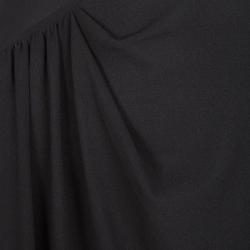 Pre Owned Prada Black Draped Silk Mini Skirt M