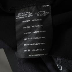 Pre Owned Prada Black Draped Silk Mini Skirt M