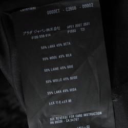 مملوكة مسبقًا Prada Crushed Black Bow Detail High Waist Skirt L