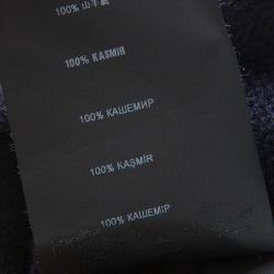 Pre Owned Prada Navy Blue Cashmere Contrast Stitch Detail V Neck Sweater S