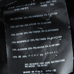 Pre Owned Prada Black Ruched Long Sleeve Blouse M