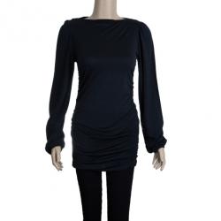 Pre Owned Prada Black Long Sleeve Top XS