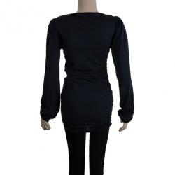 Pre Owned Prada Black Long Sleeve Top XS